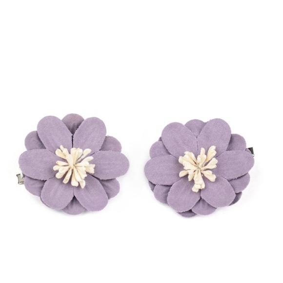Pair Purple Petal Flower Hair Clips 🌸 - Picture 1 of 1